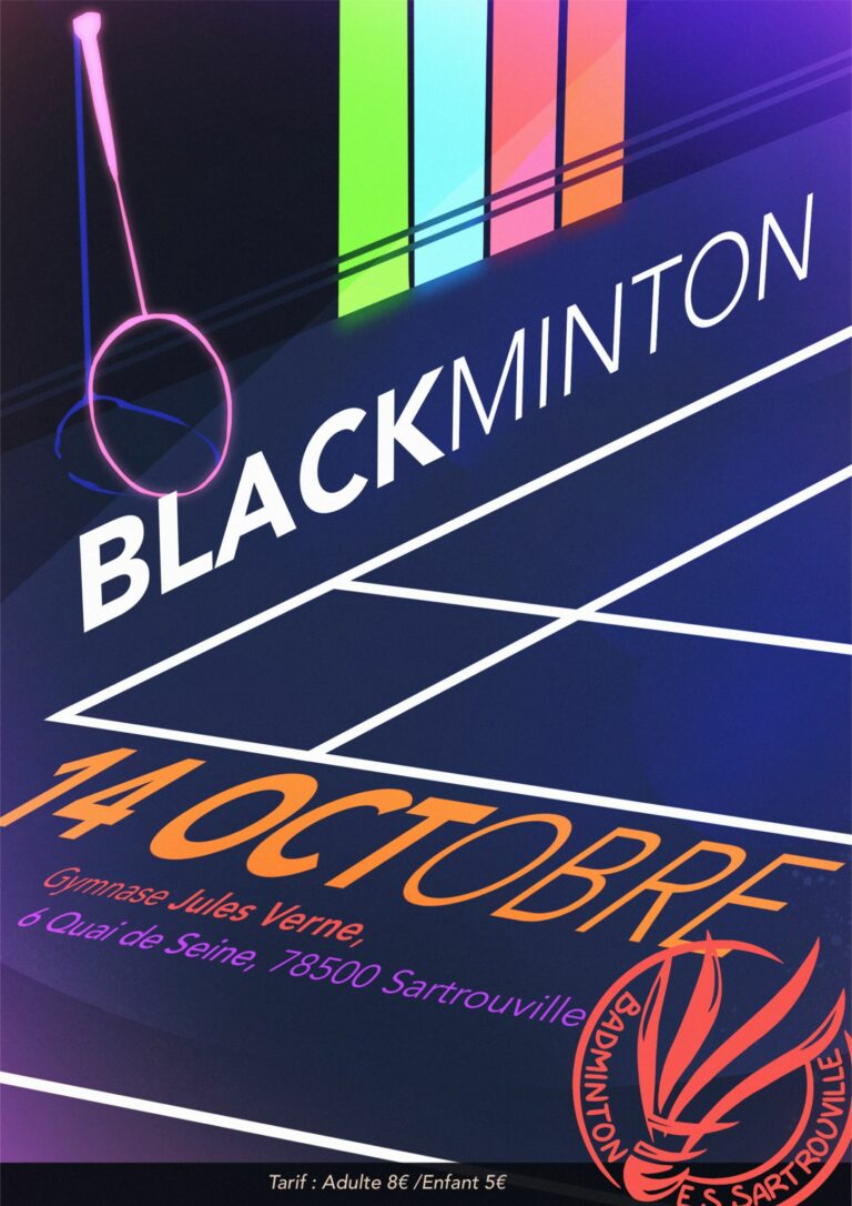 Save the Date : Soirée blackminton 14 octobre 2022